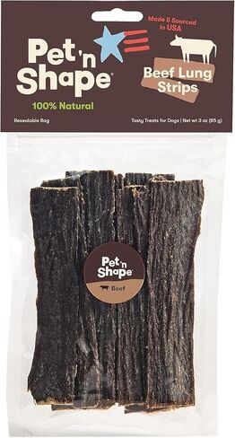 مكافآت لحم البقر والرئة للكلاب من بيت آند شيب - مصنوعة ومصدرها في الولايات المتحدة الأمريكية - علاج صحي طبيعي بالكامل، 3 أونصة (15015) in Kuwait
