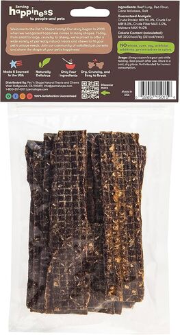 مكافآت لحم البقر والرئة للكلاب من بيت آند شيب - مصنوعة ومصدرها في الولايات المتحدة الأمريكية - علاج صحي طبيعي بالكامل، 3 أونصة (15015) in Kuwait