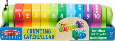 Melissa & Doug Counting Caterpillar - Classic Wooden Toy With 10 Colorful Numbered Segments in Saudi Arabia