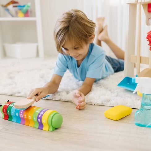 Melissa & Doug Counting Caterpillar - Classic Wooden Toy With 10 Colorful Numbered Segments in Saudi Arabia