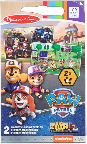 Melissa & Doug PAW Patrol Take-Along Magnetic Jigsaw Puzzles - Big Pup Trucks | Puzzles for Kids | Travel Activity Pad | 3 and Above | Gift for Boys or Girls | FSC-Certified Materials in Saudi Arabia
