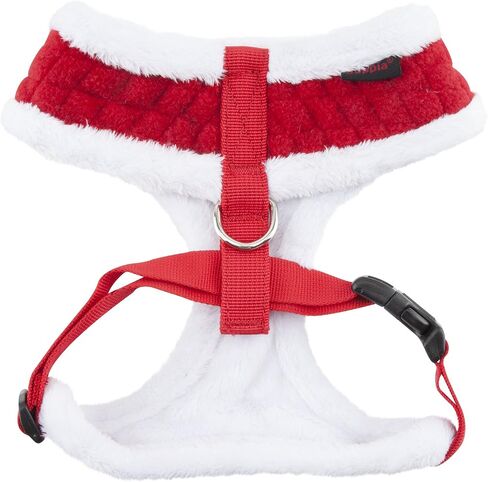 Puppia Blitzen Dog Harness Over-The-Head Warm Winter Christmas Holiday Harness Adjustable Chest for Small and Medium Dog, Checkered Red, Medium in Saudi Arabia