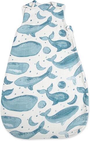 بطانية كرين بيبي قابلة للارتداء، بطانية أطفال من القطن الناعم يمكن ارتداؤها للأولاد والبنات من عمر 0 ​​إلى 9 أشهر، حوت، 48.26 سم عرضًا × 76.2 سم ارتفاعًا in Kuwait