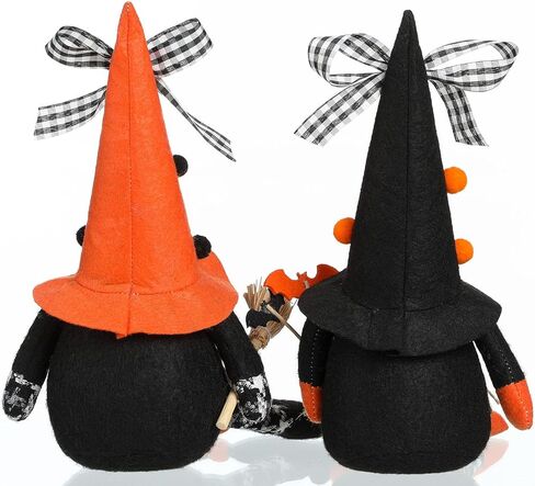 Argodaze Halloween Plush Gnomes Decor 2 Pack Handmade Swedish Gnome Ornaments Home Table Tiered Tray Holiday Decorations Gifts in Saudi Arabia