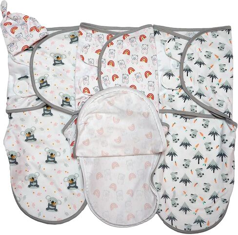 BABYKINZ Baby Swaddle Wrap | Swaddles for Newborn Baby | Zipper Bottom Easy Diaper Change Baby Sleep Sack with Mitten Cuffs in Saudi Arabia