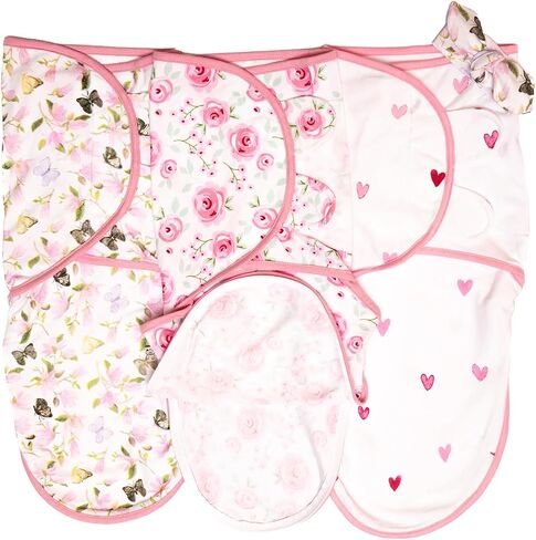 BABYKINZ Baby Swaddle Wrap | Swaddles for Newborn Baby | Zipper Bottom Easy Diaper Change Baby Sleep Sack with Mitten Cuffs in Saudi Arabia