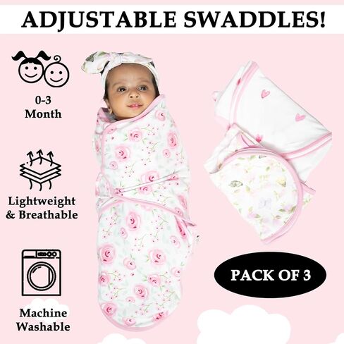 BABYKINZ Baby Swaddle Wrap | Swaddles for Newborn Baby | Zipper Bottom Easy Diaper Change Baby Sleep Sack with Mitten Cuffs in Saudi Arabia