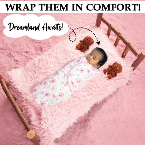 BABYKINZ Baby Swaddle Wrap | Swaddles for Newborn Baby | Zipper Bottom Easy Diaper Change Baby Sleep Sack with Mitten Cuffs in Saudi Arabia