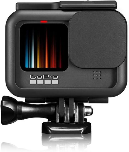 غطاء حماية من يتالاند لهاتف جوبرو هيرو 9 باللون الاسود مع واقي شاشة من الزجاج المقسى وغطاء بلاستيكي باطار صدفي in Kuwait