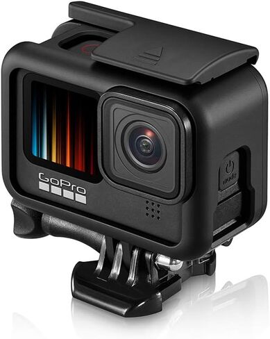 غطاء حماية من يتالاند لهاتف جوبرو هيرو 9 باللون الاسود مع واقي شاشة من الزجاج المقسى وغطاء بلاستيكي باطار صدفي in Kuwait