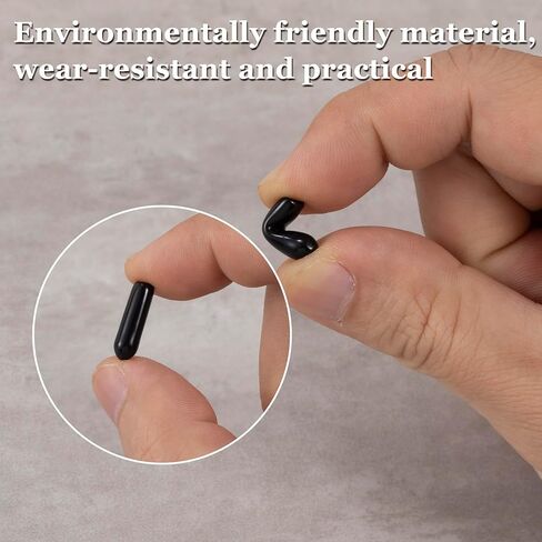 200 قطعة من اغطية طرفية مطاطية دائرية من هينزيك، واقيات سن البراغي، اغطية براغي لقضيب الانابيب المعدنية، اسود in Kuwait