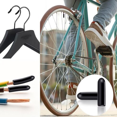 200 قطعة من اغطية طرفية مطاطية دائرية من هينزيك، واقيات سن البراغي، اغطية براغي لقضيب الانابيب المعدنية، اسود in Kuwait