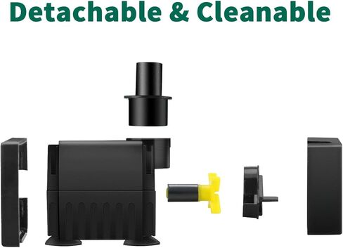 مضخة غاطسة من Ideashop، مضخة مياه، مضخة نافورة مياه 90 GPH(350L/H، 4W) مضخة مياه محمولة مضخة مياه صغيرة للبركة، التماثيل، حوض السمك، نافورة خزان الأسماك مع سلك طاقة 5.9 قدم (1.8 متر) (أسود) in Kuwait