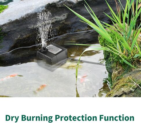 مضخة غاطسة من Ideashop، مضخة مياه، مضخة نافورة مياه 90 GPH(350L/H، 4W) مضخة مياه محمولة مضخة مياه صغيرة للبركة، التماثيل، حوض السمك، نافورة خزان الأسماك مع سلك طاقة 5.9 قدم (1.8 متر) (أسود) in Kuwait