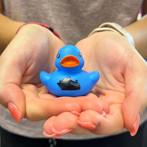 Cruise Ship Cruising Ducks Rubber Duck | Bulk 20 Pack | Rubber Ducky 2.25 inches Wide and 1.75 inches Tall | Use with Cruising Duck Tags | Carnival Blue with Ship in Saudi Arabia
