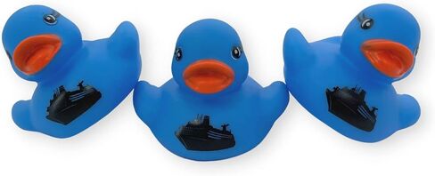 Cruise Ship Cruising Ducks Rubber Duck | Bulk 20 Pack | Rubber Ducky 2.25 inches Wide and 1.75 inches Tall | Use with Cruising Duck Tags | Carnival Blue with Ship in Saudi Arabia