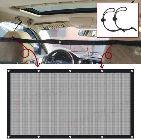 PCVBMLAUT الكلب المقعد الخلفي حاجز صافي للسيارات سيارات الدفع الرباعي الشاحنات 45 * 24 بوصة شبكة حماية الحيوانات الأليفة الكلب شبكة بوابة سيارة مقسم بوابة السيارة حاجز البضائع، 1PCS in Kuwait
