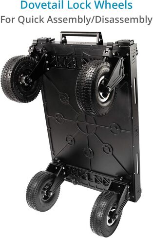 PROAIM Atlas V2 Video Production Camera Cart (38") for Film/Studio/Stage. Lip Down Option, Dovetail Wheels w/Brakes. Stores & Carries Your Gear Safely, Smooth Mobility. 500kg/1100lb Payload in Saudi Arabia