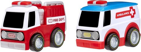 Little Tikes, My First Cars, Crazy Fast Cars 2-Pack Racin’ Responders, Fire Truck, Ambulance, Pullback Toy Car Vehicle Goes up to 50 ft in Saudi Arabia