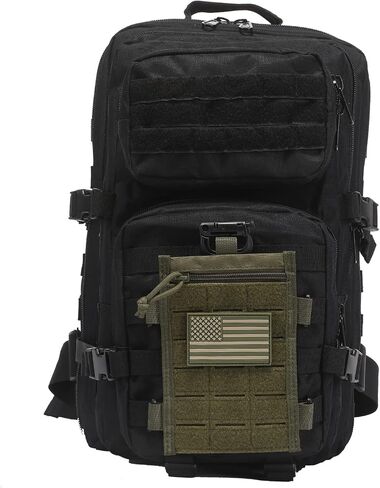 TAXATM Horizontal Molle Patch Panel Zipper Pouch, Molle Patch Display Holder for Backpack, Mini Patch Board Include PVC Flag Patch in Saudi Arabia
