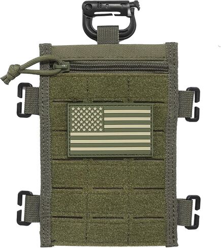 TAXATM Horizontal Molle Patch Panel Zipper Pouch, Molle Patch Display Holder for Backpack, Mini Patch Board Include PVC Flag Patch in Saudi Arabia