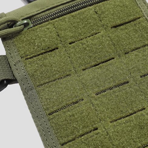 TAXATM Horizontal Molle Patch Panel Zipper Pouch, Molle Patch Display Holder for Backpack, Mini Patch Board Include PVC Flag Patch in Saudi Arabia