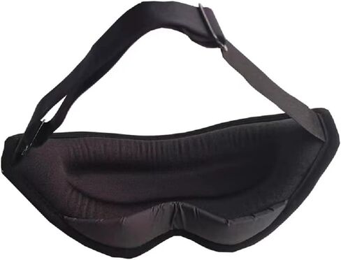 Black Eye Mask for Men Women,3D Contoured Cup Concave Molded Night Yoga Nap Travel Sleep Eye-mask with Adjustable Strap in Saudi Arabia