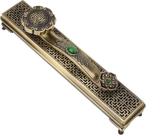 Colorful Your Life and Home Incense Holder - Aluminum Alloy Ruyi Incense Burner with Hollow Design - Indoor Decoration(The Ancient Bronze) in Saudi Arabia