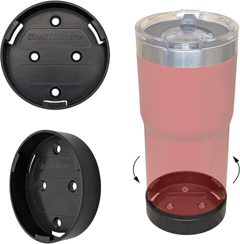 StealthMounts Mount for Packout Tumbler | متوافق مع أكواب ميلووكي بوزن 20 أونصة و30 أونصة | 2 حامل أكواب أسود متضمن | صنع في المملكة المتحدة in Saudi Arabia