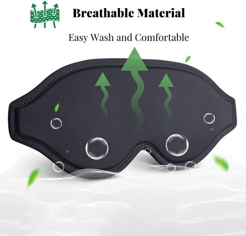 Sleep Mask - Eye Mask Deepen 3D Contoured No Pressure Light Blocking Sleeping Mask, Breathable & Lightweight Blindfold Sleep Eye Mask for Women Men in Kuwait