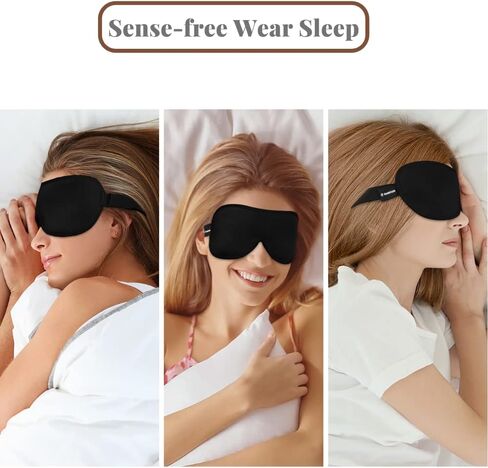 Sleep Mask - Eye Mask Deepen 3D Contoured No Pressure Light Blocking Sleeping Mask, Breathable & Lightweight Blindfold Sleep Eye Mask for Women Men in Kuwait