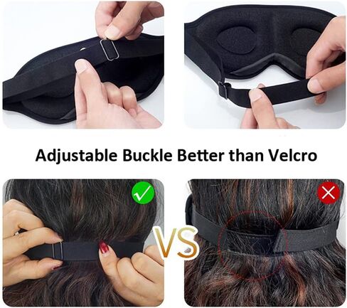 Sleep Mask - Eye Mask Deepen 3D Contoured No Pressure Light Blocking Sleeping Mask, Breathable & Lightweight Blindfold Sleep Eye Mask for Women Men in Kuwait