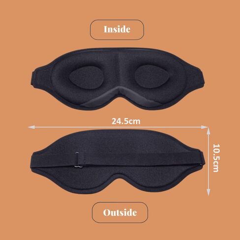 Sleep Mask - Eye Mask Deepen 3D Contoured No Pressure Light Blocking Sleeping Mask, Breathable & Lightweight Blindfold Sleep Eye Mask for Women Men in Kuwait