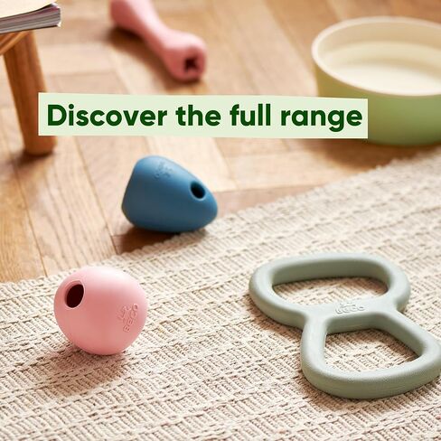 Beco Natural Rubber Bouncy, Chewy & Fillable Boredom Buster Dog Toy, Rolls & Wobbles Stuff with Multiple Fillable Holes, Blue in Saudi Arabia