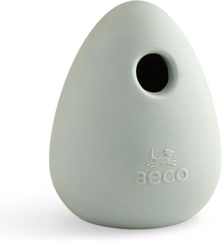 Beco Natural Rubber Bouncy, Chewy & Fillable Boredom Buster Dog Toy, Rolls & Wobbles Stuff with Multiple Fillable Holes, Blue in Saudi Arabia