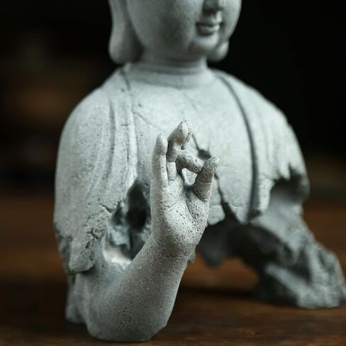 Buddha Statue for Home Stone Zen Garden Accessories Meditation Zen Garden Yoga Bonsai Micro Landscape Feng Shui Decor Fish Tank Aquarium Decorations in Kuwait