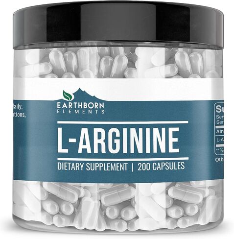 Earthborn Elements L-Arginine Pure & Undiluted, No Additives (200 Capsules) in Saudi Arabia