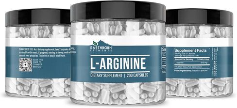 Earthborn Elements L-Arginine Pure & Undiluted, No Additives (200 Capsules) in Saudi Arabia