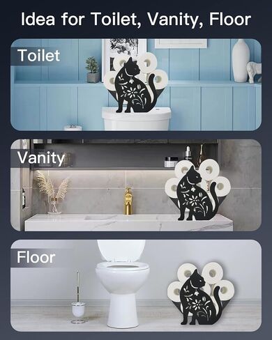 Sloth Toilet Paper Storage, Animal Bathroom Decorative Toilet Paper Holder for Extra 8 Rolls, Black Metal Bathroom Wall Mounted Decor in Kuwait