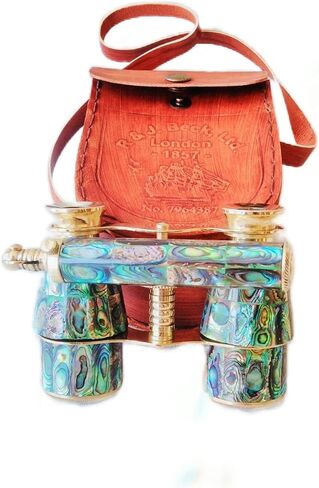 Binoculars Brass Opera Glasses 3 x 25 Handmade Nautical Unique with Leather Box, Christmas Day, Valentine's Day Women's Day in Saudi Arabia