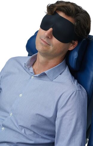 Travelrest Tranquility Sleep Mask with Ear Plugs & Carry Pouch for Home or Travel - Airplane Sleep Mask, Soft Sleep Eye Mask for Men and Women - Total Blackout for Restful Sleep with Adjustable Straps in Saudi Arabia