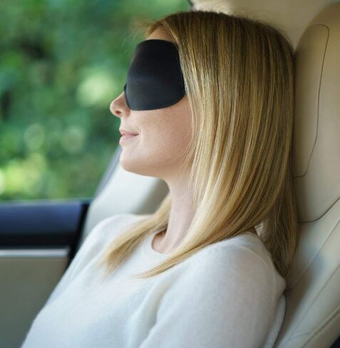 Travelrest Tranquility Sleep Mask with Ear Plugs & Carry Pouch for Home or Travel - Airplane Sleep Mask, Soft Sleep Eye Mask for Men and Women - Total Blackout for Restful Sleep with Adjustable Straps in Saudi Arabia