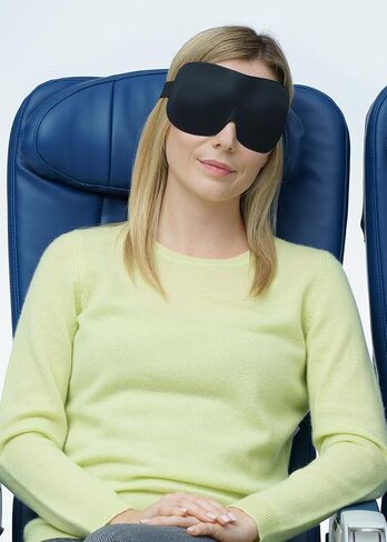 Travelrest Tranquility Sleep Mask with Ear Plugs & Carry Pouch for Home or Travel - Airplane Sleep Mask, Soft Sleep Eye Mask for Men and Women - Total Blackout for Restful Sleep with Adjustable Straps in Saudi Arabia
