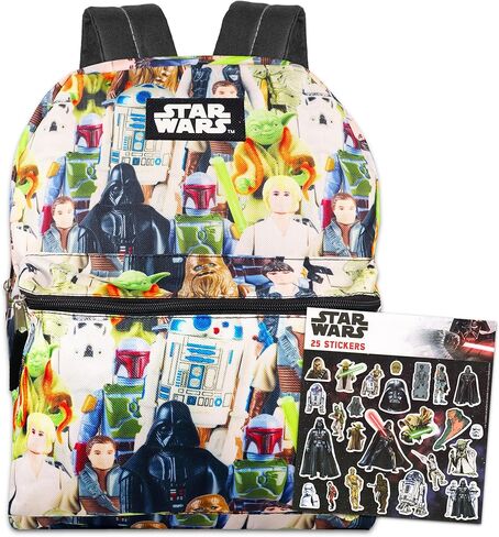 ديزني شوب حقيبة ظهر ستار وورز للاولاد والاطفال ~ شنطة مدرسية فاخرة مقاس 15 انش مع ملصقات (لوازم مدرسية ستار وورز)، شنطة ظهر ستار وورز، لوازم مدرسية ستار وورز، شنطة ظهر ستار وورز، ستار وورز, حقيبة ظهر in Kuwait