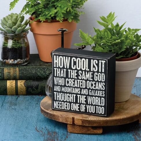 Primitive by Kathy 113234 World Needed One Of You Too Box Sign, 5-inch Square in Saudi Arabia