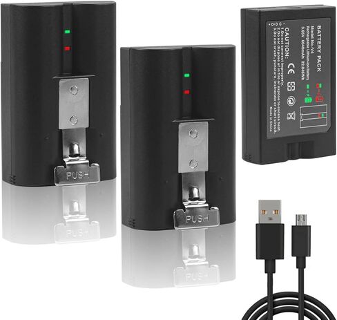 JUBOTY 2 حزم 6040mAh Li-ion 2023 بطارية بديلة جديدة مطورة متوافقة مع Ring-Video Doorbell 2/3/3plus/ 4 كاميرا/كاميرا لاصقة/كاميرا ثقب الباب/كاميرا كشاف بطارية قابلة للشحن in Kuwait