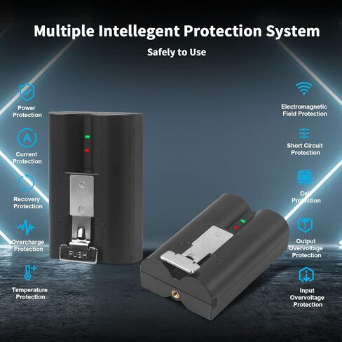 JUBOTY 2 حزم 6040mAh Li-ion 2023 بطارية بديلة جديدة مطورة متوافقة مع Ring-Video Doorbell 2/3/3plus/ 4 كاميرا/كاميرا لاصقة/كاميرا ثقب الباب/كاميرا كشاف بطارية قابلة للشحن in Kuwait