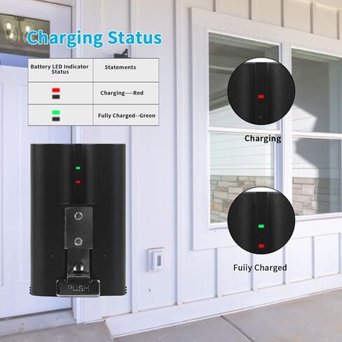 JUBOTY 2 حزم 6040mAh Li-ion 2023 بطارية بديلة جديدة مطورة متوافقة مع Ring-Video Doorbell 2/3/3plus/ 4 كاميرا/كاميرا لاصقة/كاميرا ثقب الباب/كاميرا كشاف بطارية قابلة للشحن in Kuwait