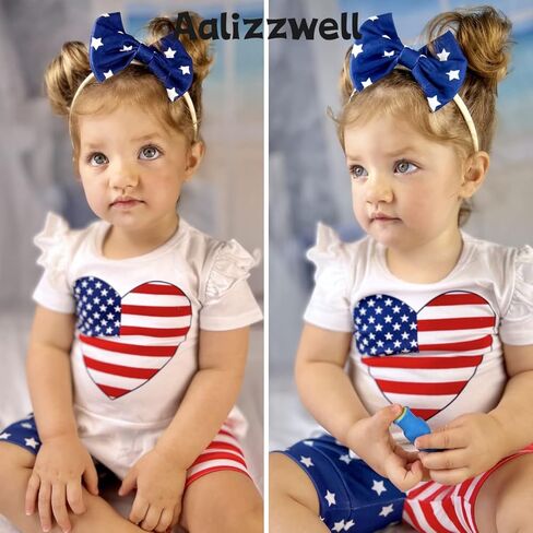 ملابس Aalizzwell للفتيات الصغيرات في الرابع من يوليو in Kuwait