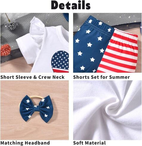 ملابس Aalizzwell للفتيات الصغيرات في الرابع من يوليو in Kuwait